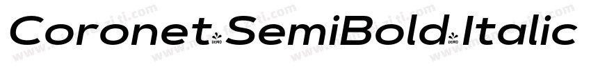 Coronet-SemiBold-Italic Ex字体转换